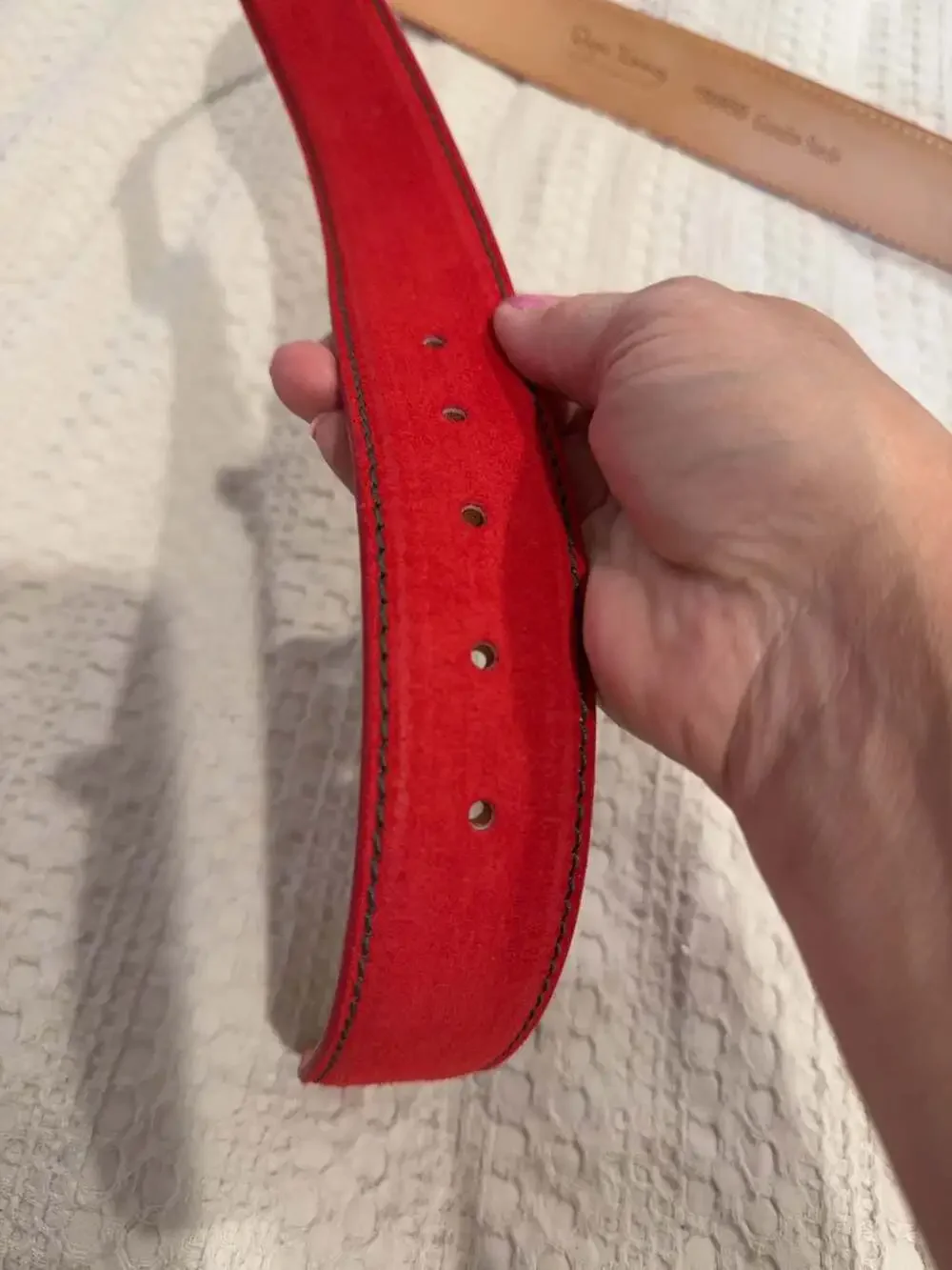 Antas Apparel Roger Ximenez Signature Suede Belt Red 40mm